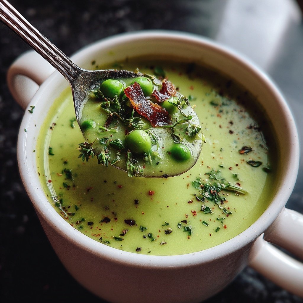 Spring Soup With Peas And Herbs