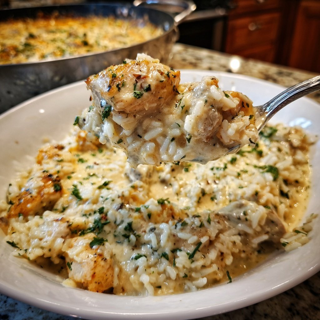 Creamy Garlic Chicken And Rice