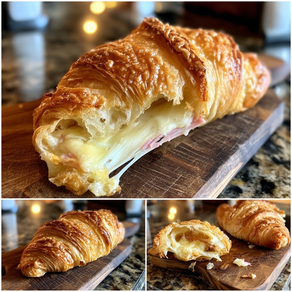 Ham And Cheese Croissant Bake