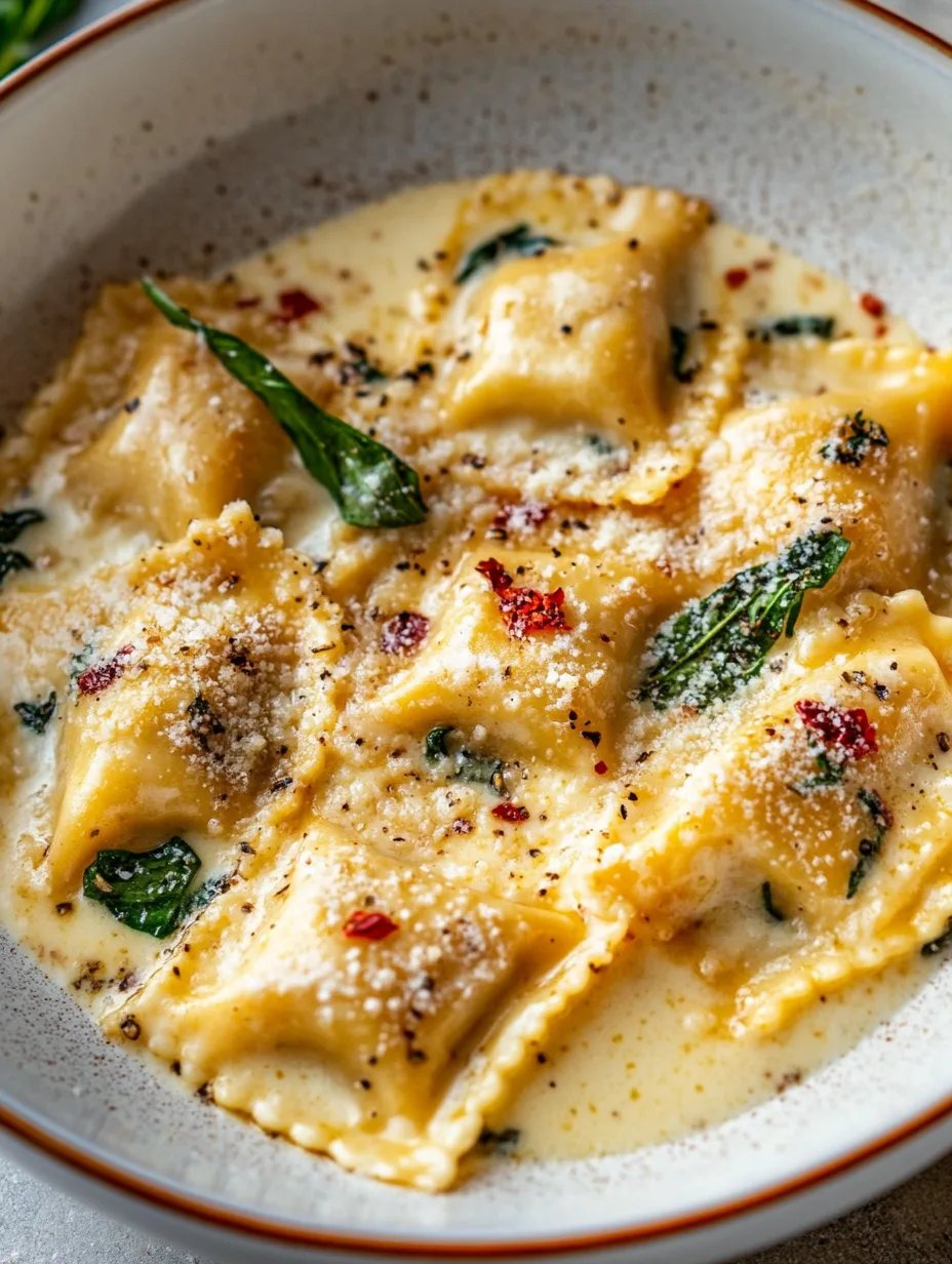 Creamy Tuscan Ravioli