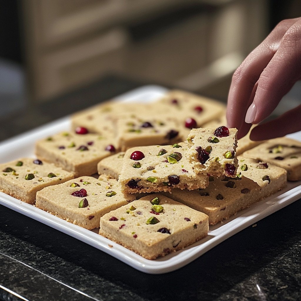 Delicious Holiday Treat: Cranberry Pistachio Shortbread Cookies