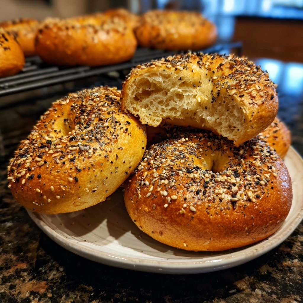Protein Bagels With Flaxseed