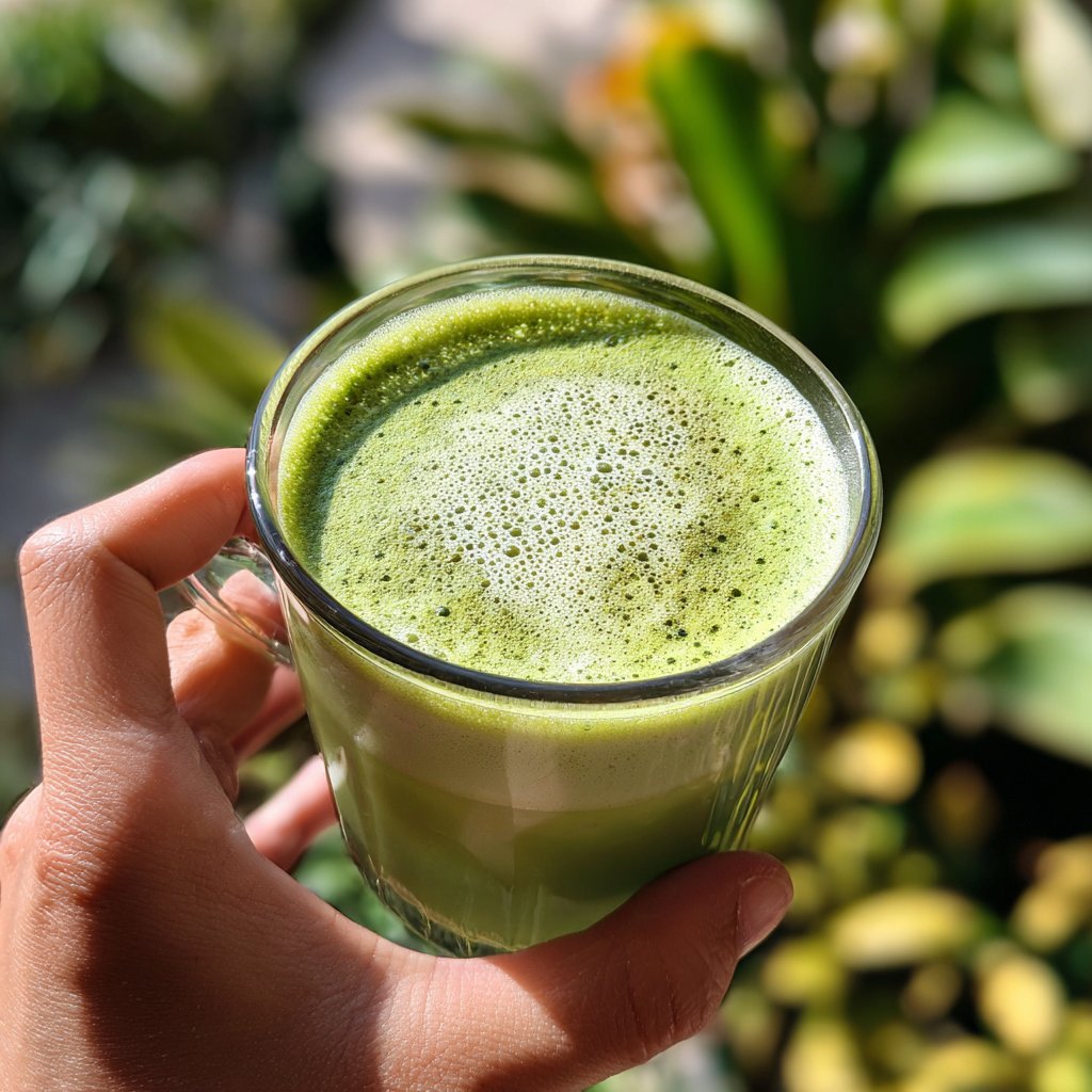 Strawberry Matcha Latte With Milk