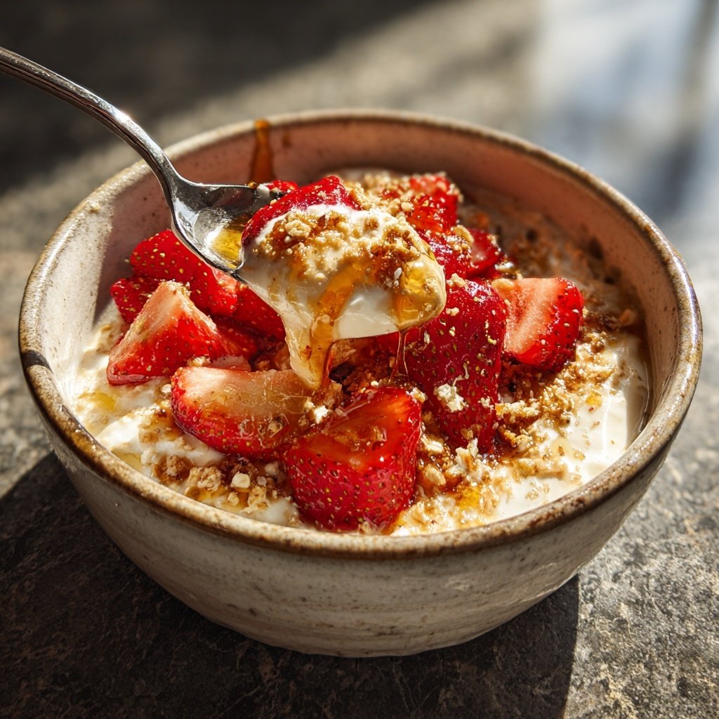 Strawberry Cheesecake Protein Oats
