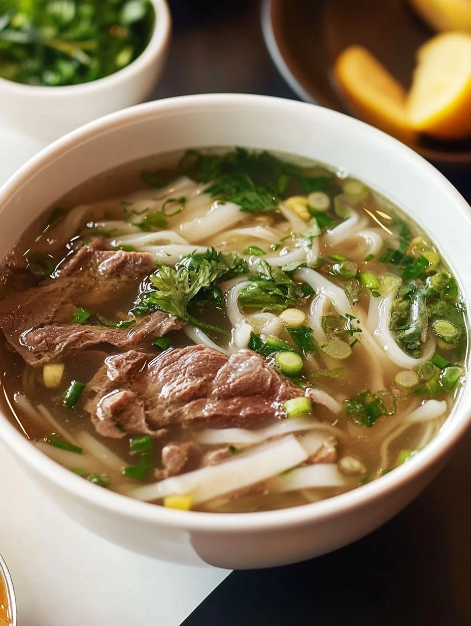 Authentic Beef Pho Noodle Soup