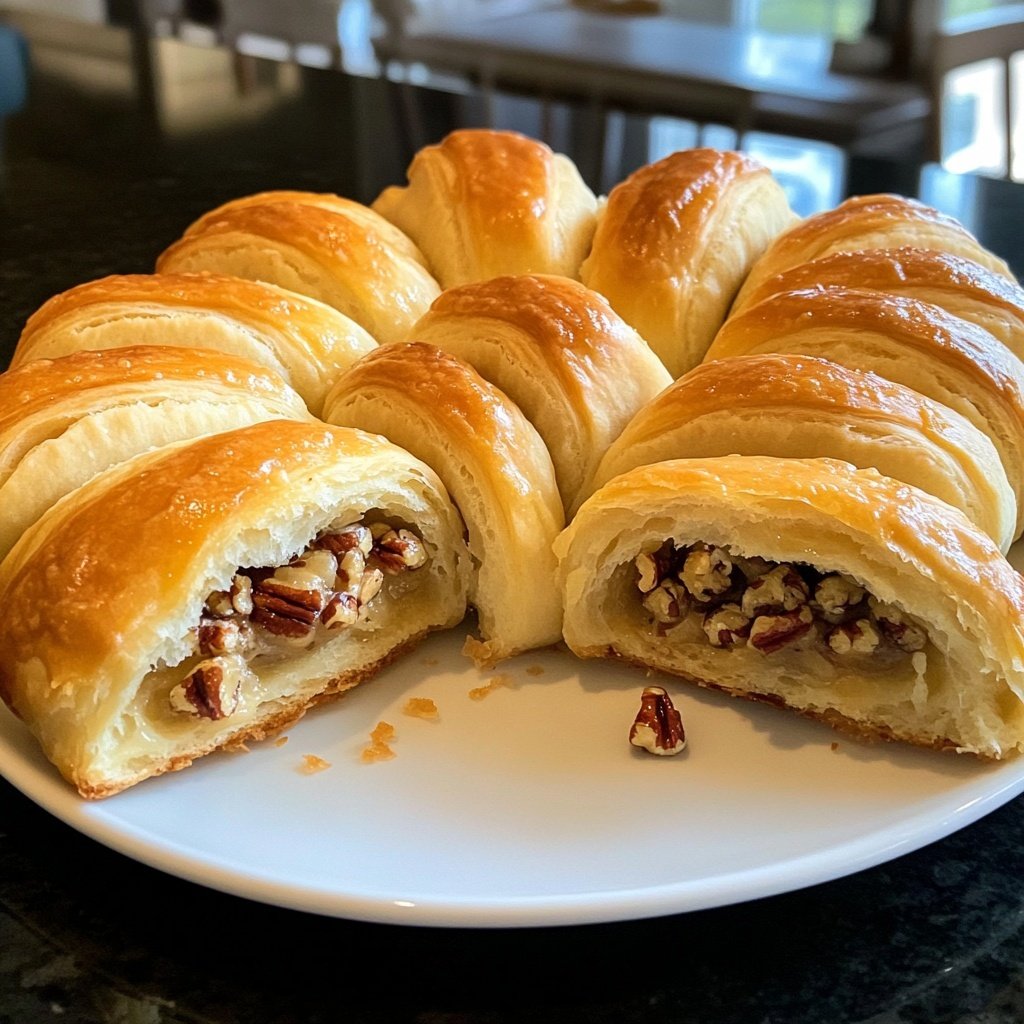 Buttery Crescent Rolls with Pecan Filling